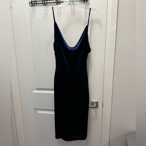 Velvet Cowl Neck Dress